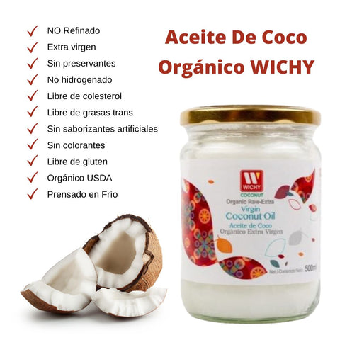 Aceite de Coco Orgánico Wichy 500ml