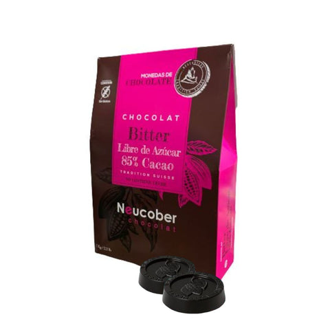 Chocolate NEUCOBER 1k Bitter 85% (Sin azúcar -Sin gluten -Vegano)