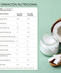Crema de coco Real Thai Informacion nutricional