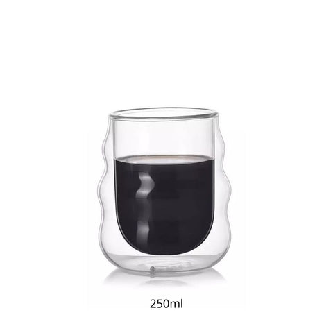 Vaso doble vidrio Irregular 250ml